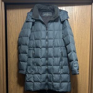 Eddie Bauer Women's Teal Smokey Blue Puffer Jacket